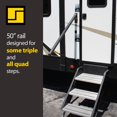 thumbnail image 4 of Stromberg Carlson AR-50 Lend-A-Hand Banister Rail - RV Handrail for Safe & Steady Support on Outdoor Steps, Ribbed Grip Tubing, Folds Flat & Locks Easily, 50 Inches Rail for Triple & Quad RV Steps, 4 of 6