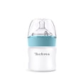 thumbnail image 2 of Yooforea Silicone Coated Glass Baby Bottle, 0M+ Slow Flow Nipple I Anti-Colic, Wide Neck, Stable Base I Medical-Grade Silicone Coating Shatter Protection, BPA BPS PVC Free (90 ML/3OZ-Fog), 2 of 5