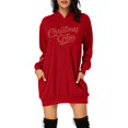 thumbnail image 1 of TJAZFJPA Robe Longue Blanche Automne et Hiver Mode Décontractée Imprimée de Noël Chandail à Capuche à Manches Longues avec Poche Robe Chandail Chandail en Molleton Robes Blanches pour Femmes Fête, 1 of 4