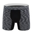 thumbnail image 1 of zbxnLI Men's Boxer Briefs Stretch Long Leg Compression Underwear Breathable Comfort Soft Underpants with Fly, 1 of 2