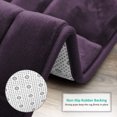 thumbnail image 4 of Clara Clark Bathroom Rugs, Velvet Memory Foam Bath Mat, Ultra Soft Non Slip and Absorbent - Tiled - Contour - Purple, 4 of 6