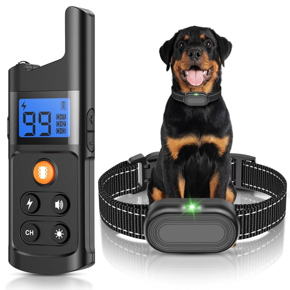 Dogs Training Collar Dog - Dog Shock Collar with Remote IP68 Waterproof for Small Medium Large (15 - 100 lbs)- 3 Safe Training Modes, 2600 Ft Rechargeable Romote Dog Collars