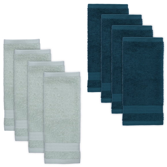 Mainstays 8-Pack Washcloth Set, Mint Teal