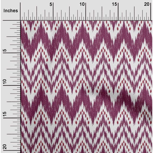 oneOone Georgette Viscose Fabric Chevron Ikat Decor Fabric Printed BTY 42 Inch Wide
