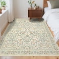 thumbnail image 4 of Garvee 9'x12' Floral Animal Print Area Rug Washable Rugs, Low Pile Stain Resistant Rug Botanical Bird Soft Carpet for Living Room Bedroom Dining Room, Beige, 4 of 8