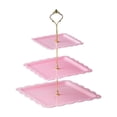 thumbnail image 2 of shyuyusa Square Three Layer Fruit Plate, Multi Layer Food Display Tray, Household Living Room Tea Table Snack Storage Holder, 2 of 6