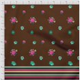 thumbnail image 2 of oneOone Cotton Flex Fabric Stripe & Floral Panel Print Sewing Fabric BTY 40 Inch Wide, 2 of 3