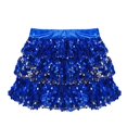 thumbnail image 4 of YONGHS Jupe Tutu à Paillettes pour Filles, Jupe de Danse à Volants, Robe de Ballet Bleu Royal 8, 4 of 5