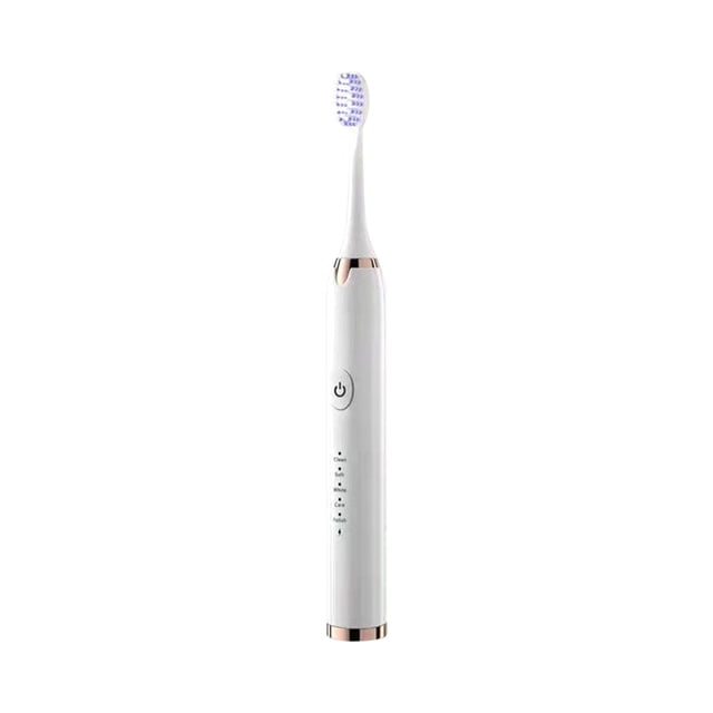 Electric Toothbrush with 3 Brush Heads, Smart 5Speed Modes and 2Minute Timer, IPX7 Waterproof, Deep Cleaning for Teeth and Gums, USB Rechargeable, 30Day Battery Life, Suitable for Adults