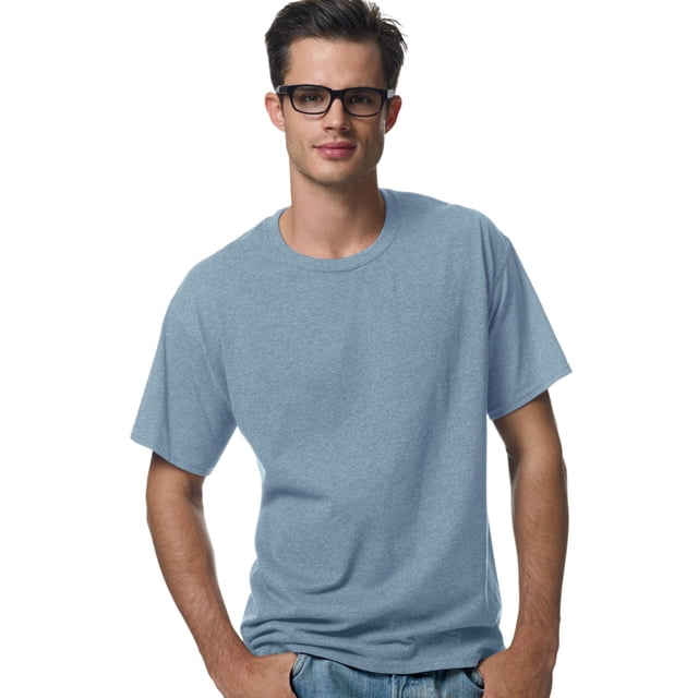 Hanes ComfortBlend EcoSmart Men`s Crewneck T-Shirt, M, Stonewashed Blue