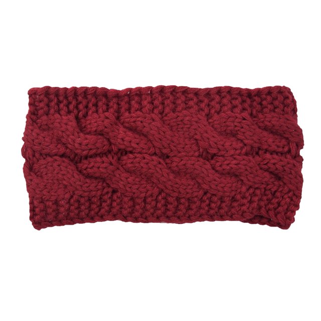 Bandeau Automne Coupe-Vent Tête Élastique Multicolore Réglable Large Dames Bandeau Est Fait Oreille Muffs Accessoires de Cheveux pour les Filles Vin Rouge