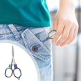 thumbnail image 1 of HLONK Mini Folding Safety Scissors 4.5” Stainless Steel Travel Scissors with Keychain - Compact Foldable Design 4” Closed - Portable Pocket Scissors for Crafts  Sewing  First Aid Kit  Off, 1 of 1