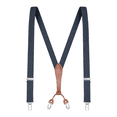 thumbnail image 1 of "Buyless Fashion Men Suspenders - 48"" Elastic Adjustable Straps 1"" - Leahter Y Shape Back", 1 of 7