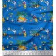 thumbnail image 1 of Soimoi Modal Satin Fabric Tropical Leaves,Leopard & Girl Scene Decor Fabric Printed Yard 42 Inch Wide, 1 of 3