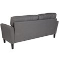 thumbnail image 3 of Bari Upholstered Sofa in Brown Leather, 3 of 5