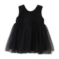 thumbnail image 1 of RXIRUCGD 2025 Vêtements d'Été pour Enfants Tout-Petits Filles Mignon Couleur Unie Sans Manches Robe Camisole Extensible Anti-Rides Robe Ligne A, 1 of 6