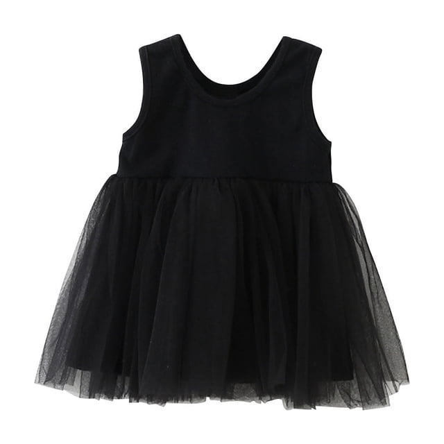 RXIRUCGD 2025 Vêtements d'Été pour Enfants Tout-Petits Filles Mignon Couleur Unie Sans Manches Robe Camisole Extensible Anti-Rides Robe Ligne A