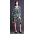 thumbnail image 3 of Bimba Feuilles Caftan pour Femmes Tenue d'Intérieur de Vacances Robe Midi Couvre-Maillot de Plage-S-L, 3 of 5