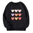 thumbnail image 3 of YOUSNH Chandails pour Enfants Chandails d'Automne et d'Hiver à Lettres Imprimées Col Rond Manches Longues Chandails à Capuche pour Filles Noir 3-4 Ans, 3 of 6