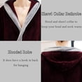 thumbnail image 3 of Artfasion Mens Long Bathrobe with Hood Warm Soft Shawl Collar Plush Spa Robe, 3 of 6