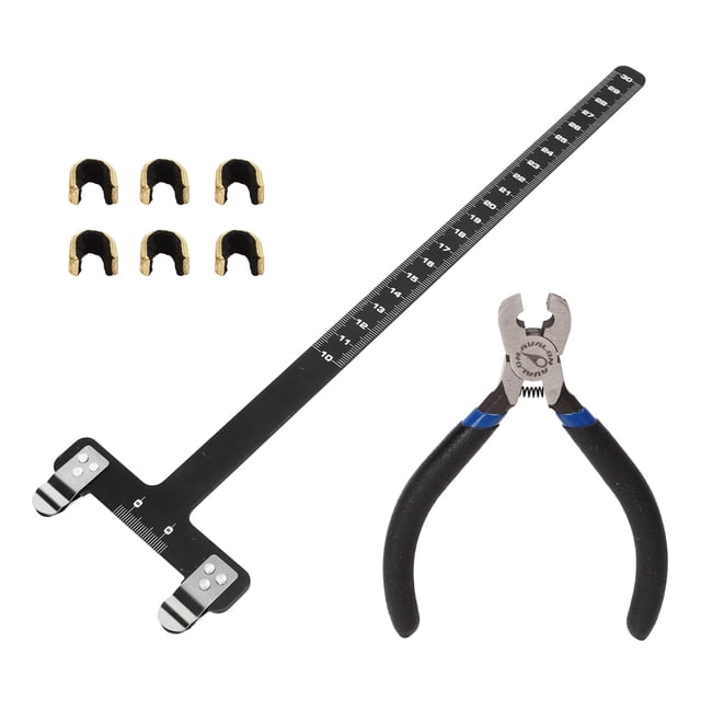 Kit de Boucle d'Encoche en T, Ensemble de Points d'Encoche en Alliage d'Aluminium pour Arc Inversé Noir