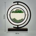 thumbnail image 3 of 360° Rotating LED Sand Art Table Lamp – Adjustable Brightness Night Light with Hourglass Design, Green Aluminum Home & Office Decor (12.2 Inch, Mother’s Day Gift) Green, 3 of 4