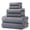 Gris, variante sur Gros Rabais! Ensemble de Serviettes en Coton 8 Pcs 2 Serviettes de Bain 2 Serviettes à Main 2 Débarbouillettes 600 G/m2 Qualité Hôtelière Sèche Salle de Bain Douce Collection Spa pour Bain Plage Gym Liquidation Ventes Aujourd'hui Aubaines Prime