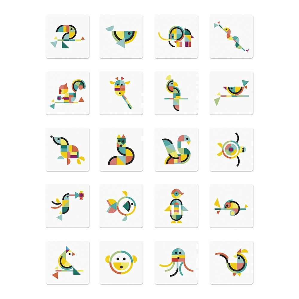 Janod - Puzzle Animal Magnétique - Jouet Tangram Éducatif Portable - Tout-Petits Enfants - Âge 3-6 Ans - J02585