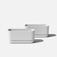 thumbnail image 1 of Veradek Demi Series 30" Long Plastic-Stone Planter - White 2 Pack, 1 of 10