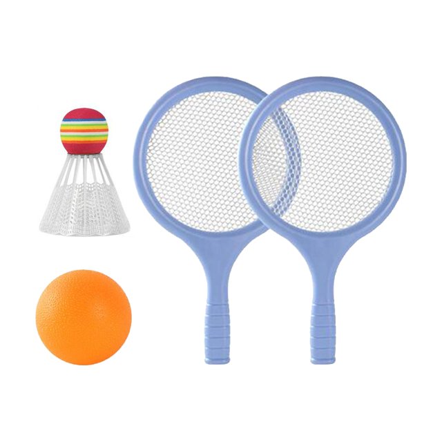 Kids Badminton Tennis Set Badminton Racket with Ball and Badminton Shuttlecock, Blue