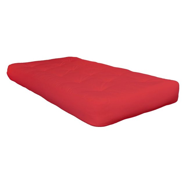 AJD Home Grand Taille Double Mousse Futon Matelas 8 Pouces 80 "x 60" Rouge