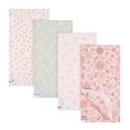 thumbnail image 1 of Gerber 4PK Flannel Rreceiving Blankets Floral, 1 of 4