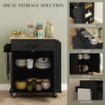 thumbnail image 4 of HOMCOM Kitchen Island with Storage and Power Outlets, Rolling Kitchen Cart, 4 of 10