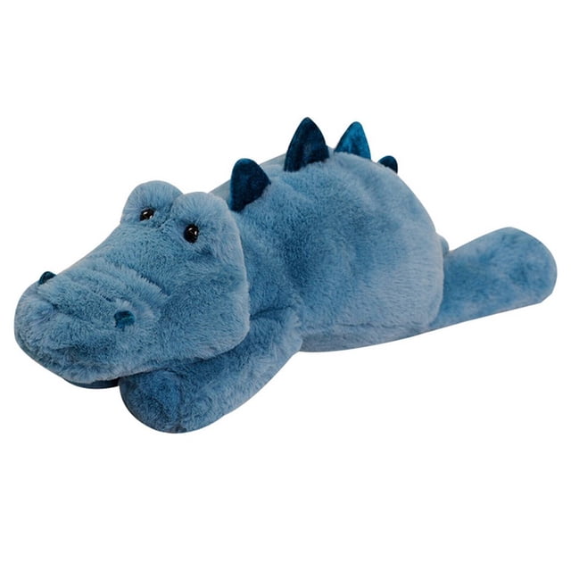 Estbridge Weighted Stuffed Animals 45cm Cute Expression Baby Stuff Soft Texture Plush Filling Weighted Plush Style1. A blue plush crocodile with a playful expression, featuring soft fur fabric and dark blue spikes along its back. Designed with premium PP cotton filling for even texture and comfort, this weighted plush is ideal for cuddling, relaxation, or playtime. Its no-shed design ensures durability and long-lasting use.