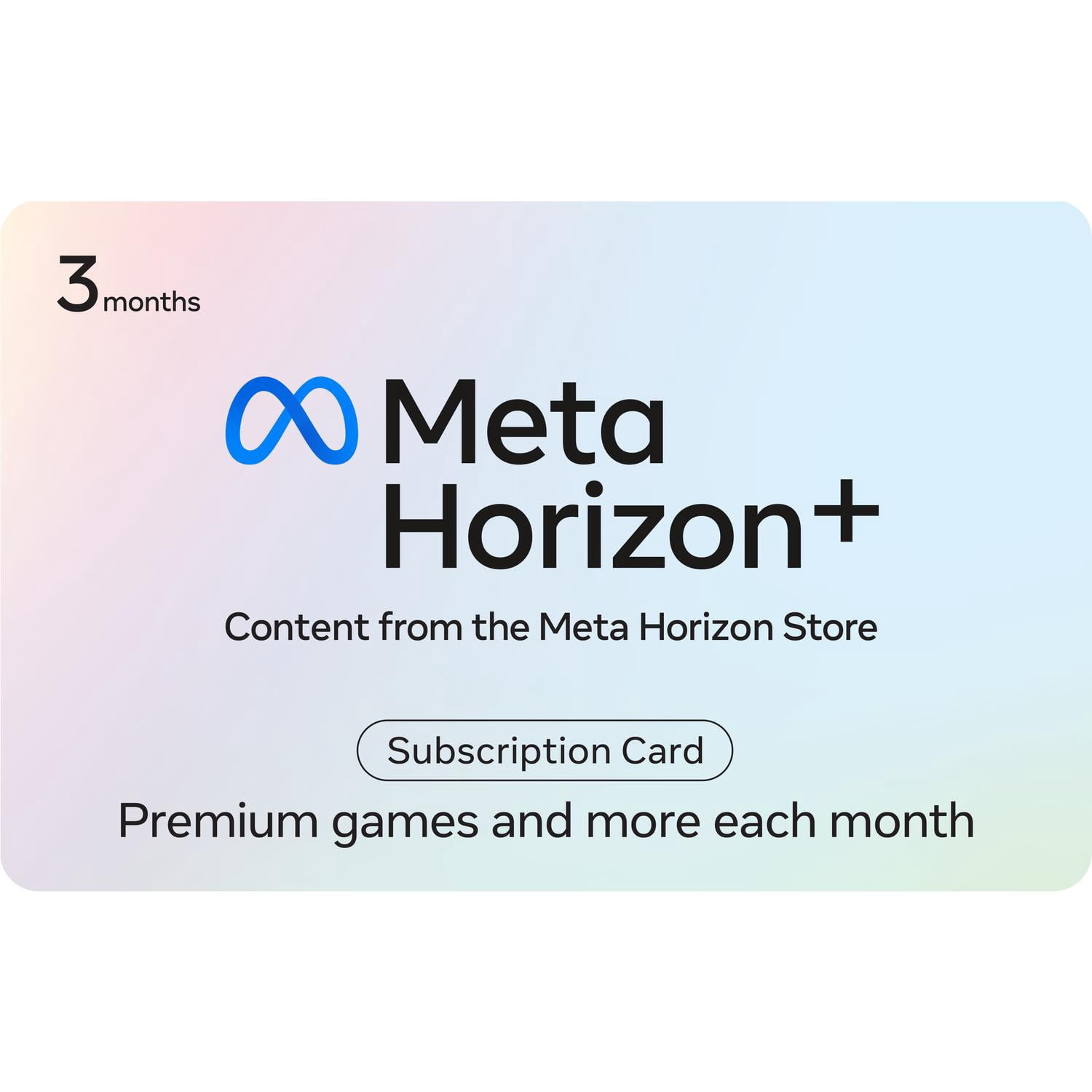 Meta Horizon+ 3-Month Subscription $29.99 Gift Card (Digital Code ...