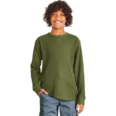 T-shirt à manches longues en tricot gaufré George pour garçons