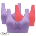 thumbnail image 2 of AherBiu 3pc Plus Size Sports Bras for Women High Support Wireless Workout Bras Full Coverage Push up Yoga Running Bralettes, 2 of 7