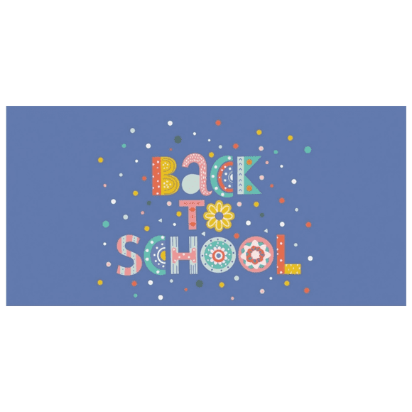 Decorative Pattern Back To School Educational Banner for Classroom Decor School Events Welcome Party