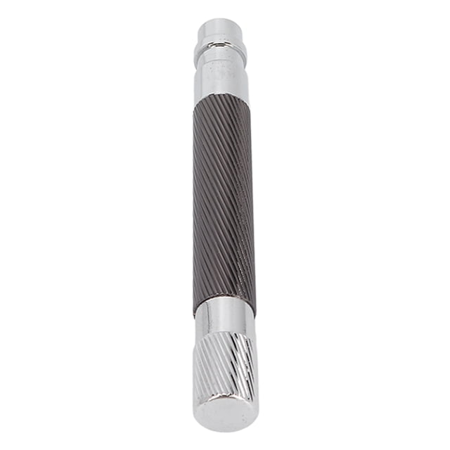 Manual Shaver Handle, Reusable Metal Handle Men's For Men's Gift For Shaving Black,Silver