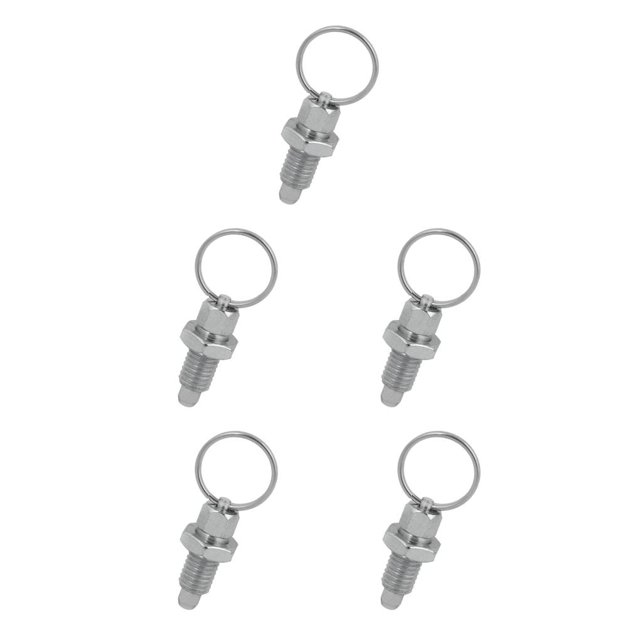 Dalazy Spring Loaded Index Plunger with Convenient Ring Pull Reliable Locking Mechanism M16-8 Stainless Steel 5Set