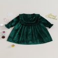 thumbnail image 3 of Toddler Baby Girls Christmas Dress Velvet Kids Long Sleeve Princess Party Dresses, 3 of 7