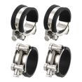 thumbnail image 1 of Unique Bargains T-Bolt Hose Clamp 4Pack 40-43mm Rubber Cushion Metal Intake Intercooler Clamps, 1 of 4