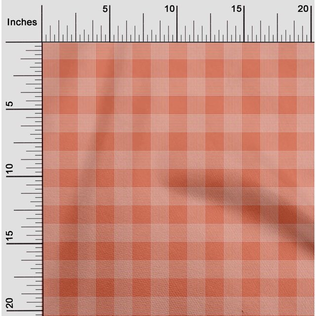 oneOone Polyester Lycra Fabric Gingham Check Print Sewing Fabric BTY 56 Inch Wide