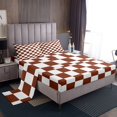 thumbnail image 1 of Erosebridal Check Plaid Sheet Set Full, Geometric Bedding Sets Full Size, Farmhouse Gingham Decor 4pcs, 1 of 7