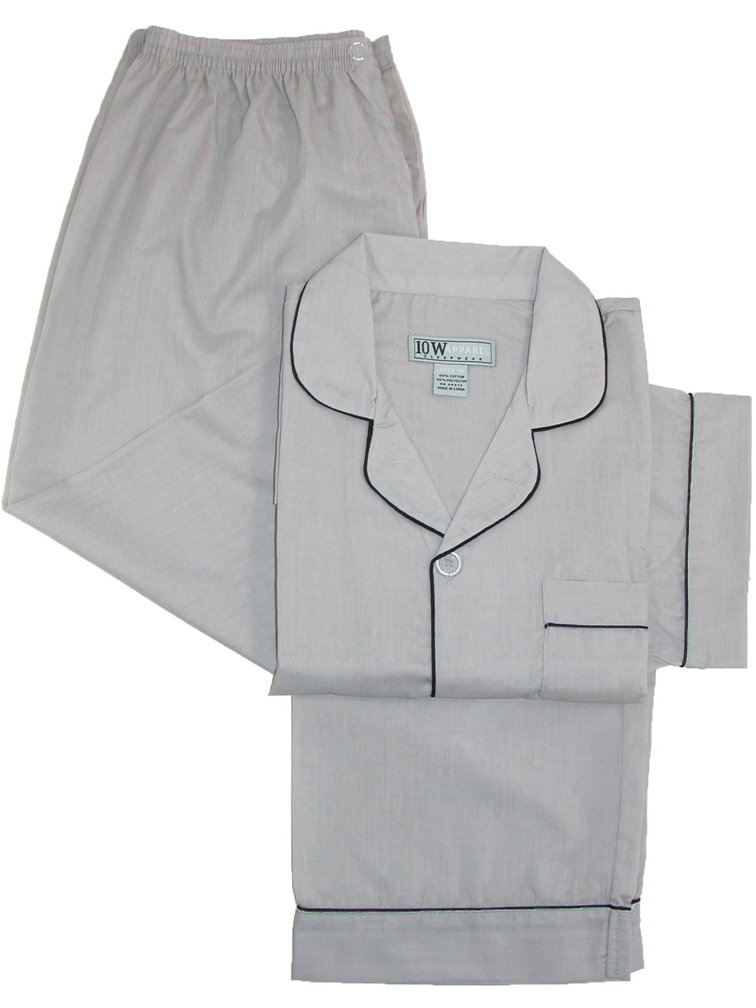 Ten West Apparel Ensemble de Pyjama Uni à Manches Courtes et Jambes Longues (Hommes)