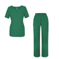 thumbnail image 1 of Adar Universal Women's Scrub Set - V-neck Scrub Top and Elastic Pull-On Scrub Pants, 1 of 8