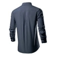 thumbnail image 3 of AherBiu Mens Long Sleeve Dress Shirts Button down Lapel Collar Regular Fitted Tee Work Office Business Tops, 3 of 3