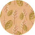 thumbnail image 1 of Ahgly Company Tapis d'Intérieur Lavable en Machine Carré Orange Transitionnel, 3 Pieds Carré, 1 of 7