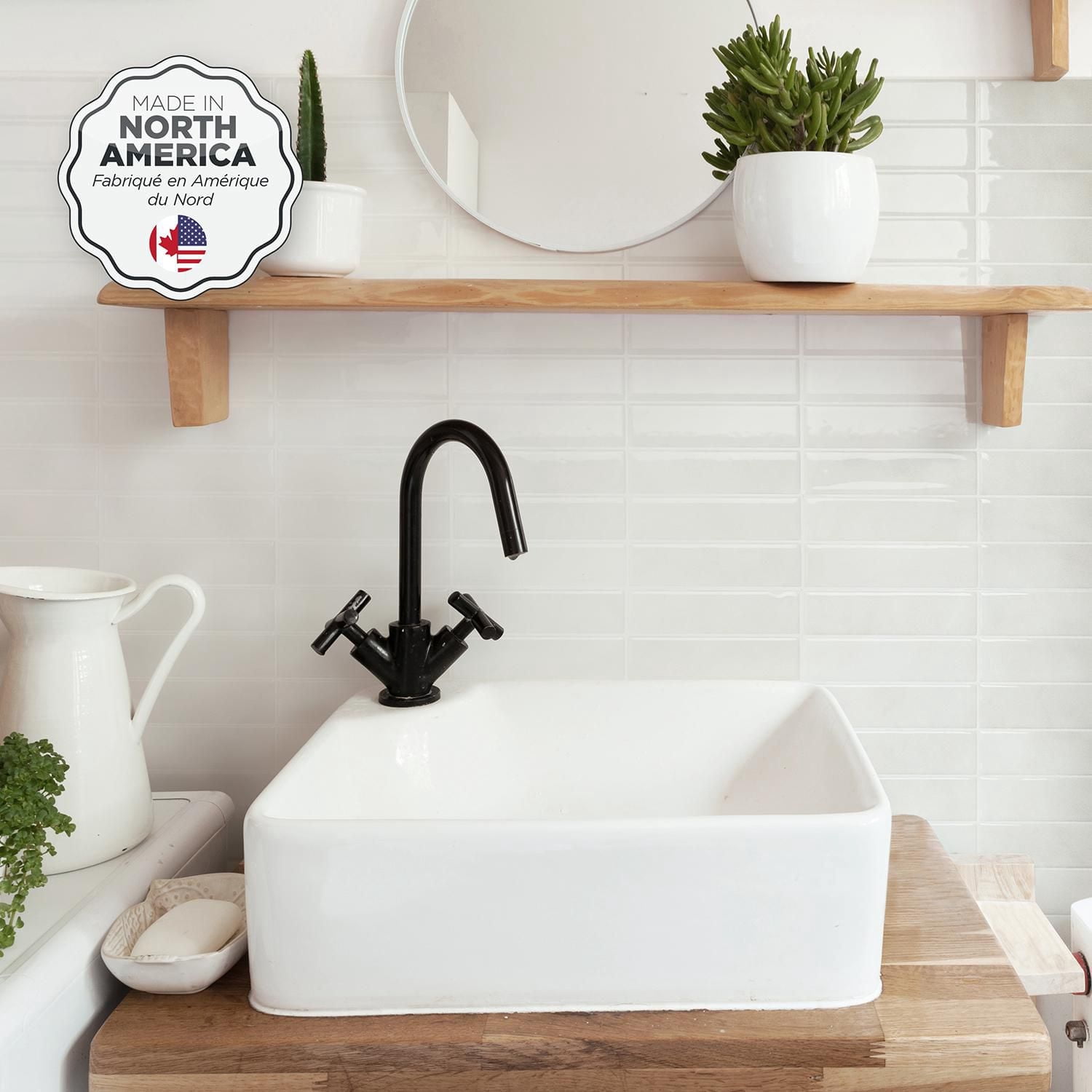 Smart Tiles Peel and Stick Backsplash Wall Tiles, Morocco Essaouira, 4-Pack, 11.43in x 9in
