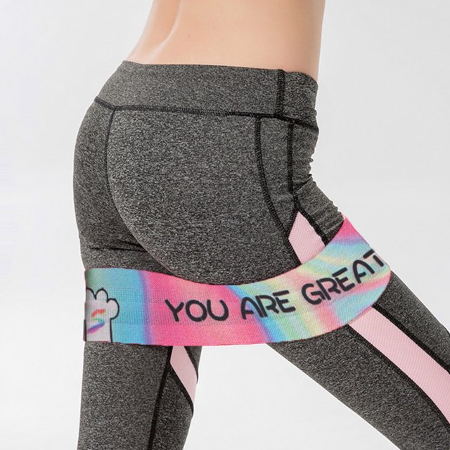 Bande Élastique pour Fesses Haute Résistance, Difficile à Casser, Couleur Dégradée, Boucle de Yoga, Bande de Résistance, Équipement de Mise en Forme